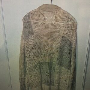 Men's Beige Cardigan Sweater